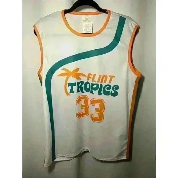 Flint Tropics Jackie Moon #33 Basketball Jersey Men's M/L Multicolor - Picture 1 of 7